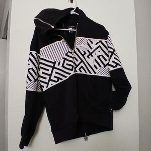 Black and White Geometric Hoodie
